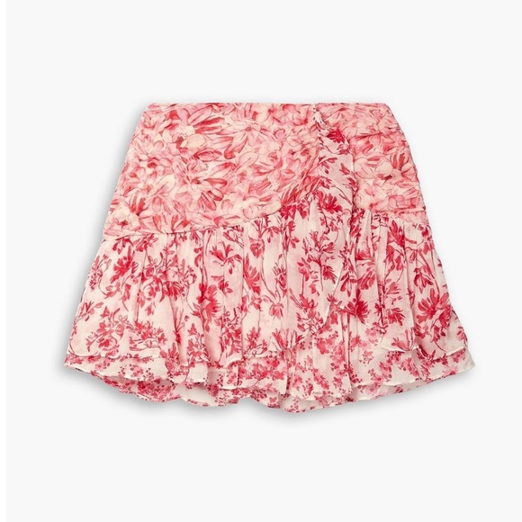 NWOT LoveShackFancy silk miniskirt - Picture 6 of 8